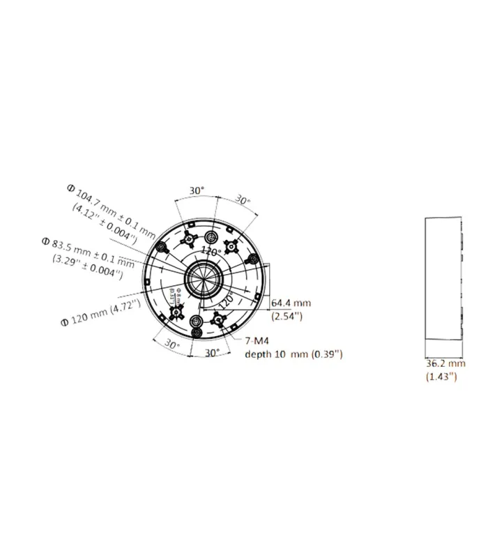 Caixa de junção DS-1280ZJ-DM46-BLACK